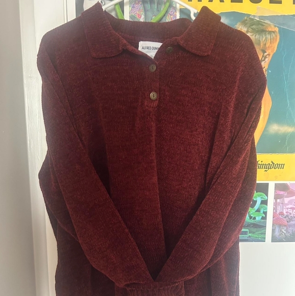 Alfred dunner deep red pull over sweater. size Petite Smal - Picture 1 of 5